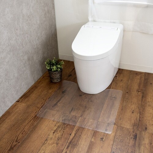 トイレマット 透明 約55×60cm PVC×2
