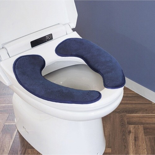 吸着便座シートらくらく便座クッションネイビー×2