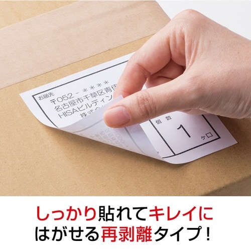 きれいにはがせるエコノミー12面四辺余白 100枚