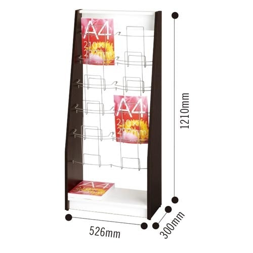 木製カタログスタンド2 ダブル ダーク2