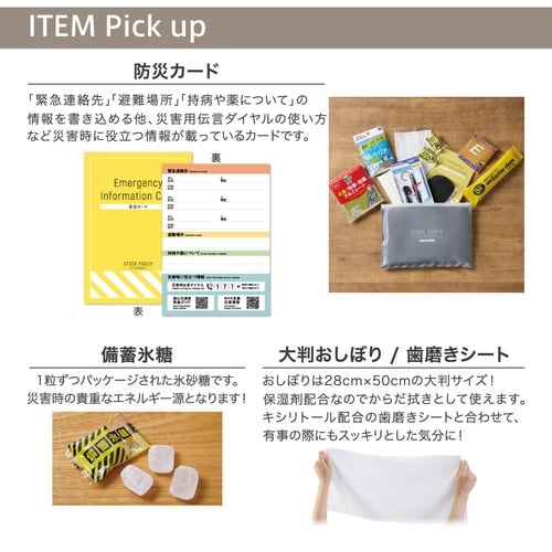 防災セット 災害常備ポーチ 10点セット