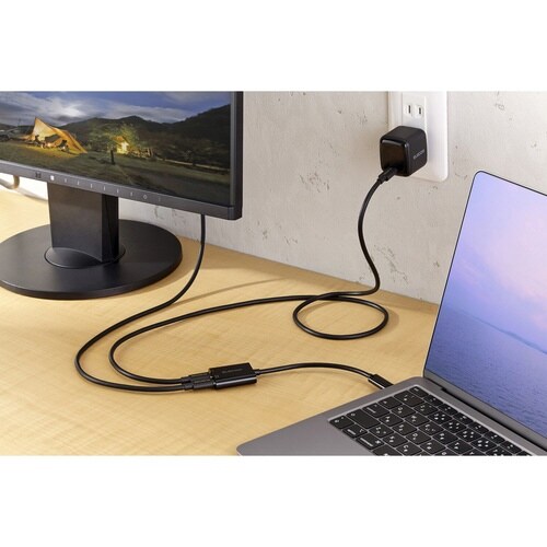 USB−C 変換アダプタ 100W ブラック