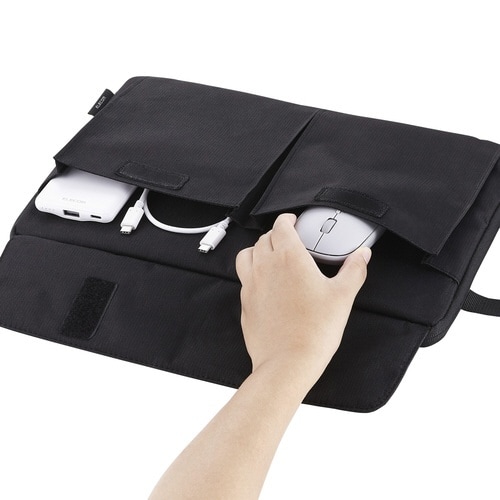 パソコンケース 13.3 仕分ポケット ブラック