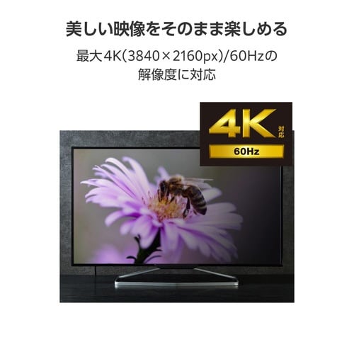 USB−C HDMI 変換ケーブル 2m ブラック