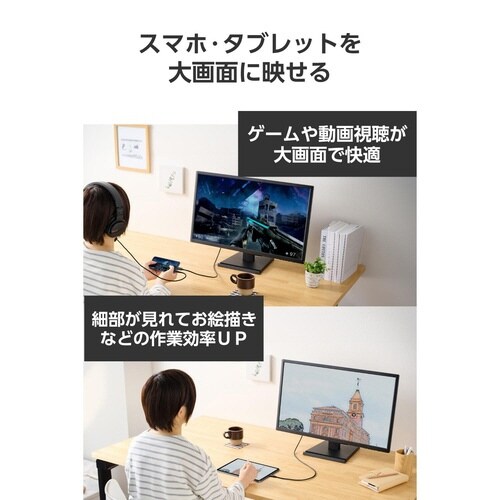 USB−C HDMI 変換ケーブル 3m ブラック