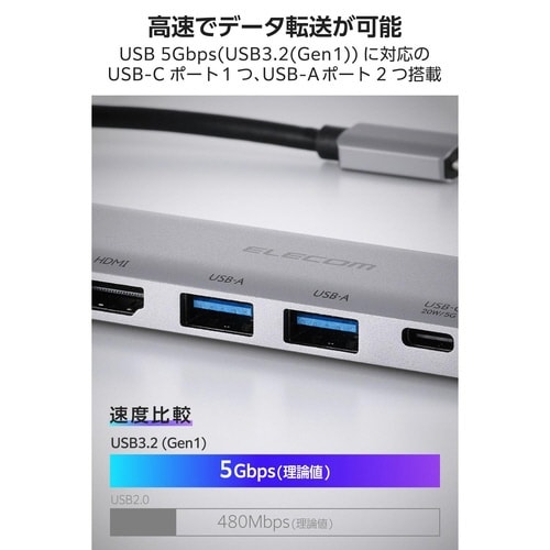 USB−Cドッキングステーション 85W シルバー