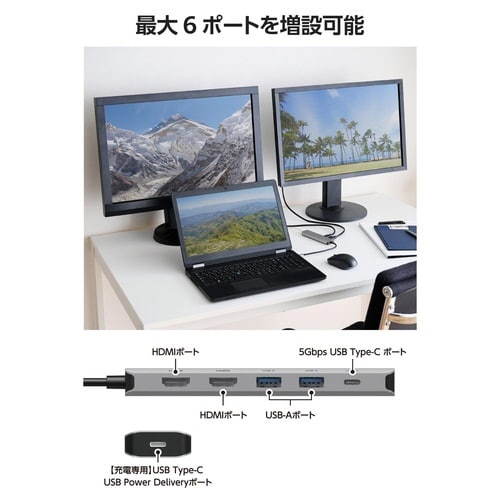 USB−Cドッキングステーション 85W シルバー