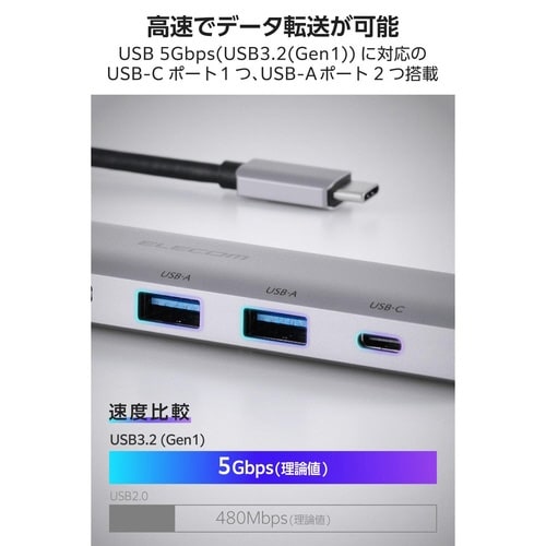 USB−Cドッキングステーション 85W シルバー