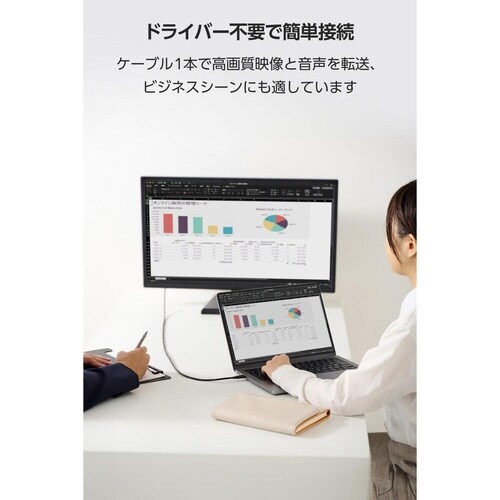 USB−C HDMI 変換ケーブル 3m ブラック