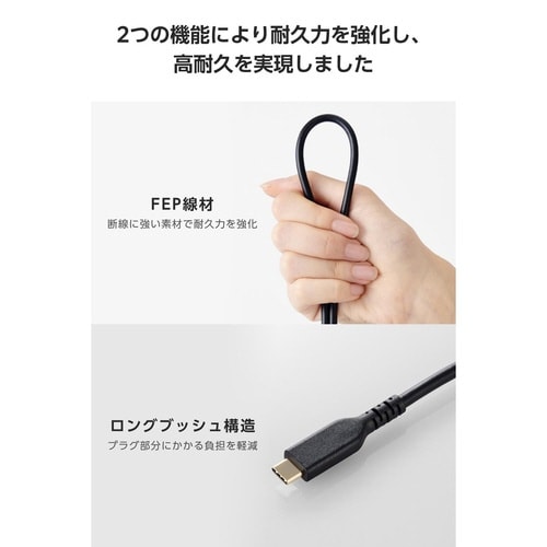 USB−C HDMI 高耐久変換ケーブル 3m 黒