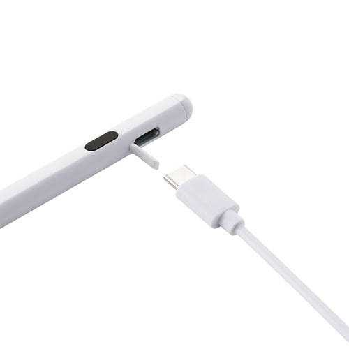 タッチペン iPad対応 USB−C急速充電 白