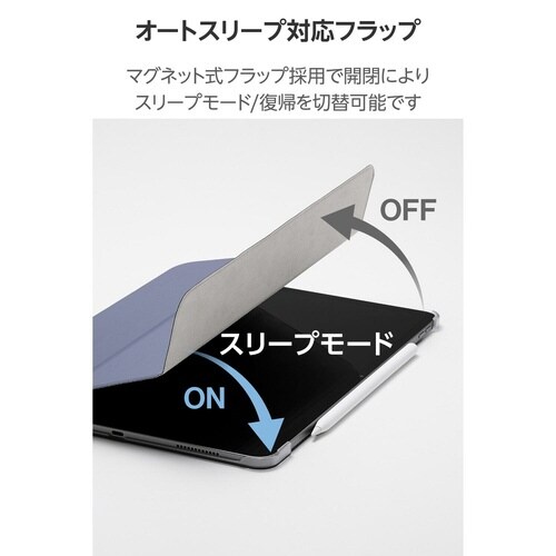 iPad Air ケース 13インチ フラップ 青