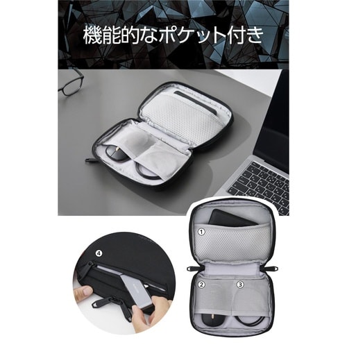 ガジェットポーチ 小型 軽量 ブラック