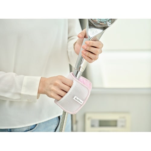 バスボン はさめるスポンジWポケット ピンク