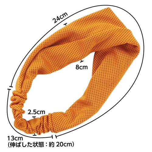 冷感ヘアバンド オレンジ