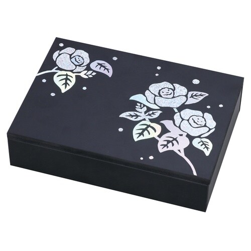 らでんシール 黒彫板ハガキ箱