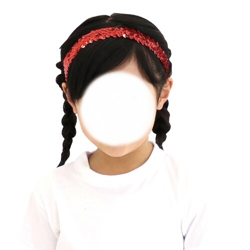 メタリック ヘアーターバン ブラック