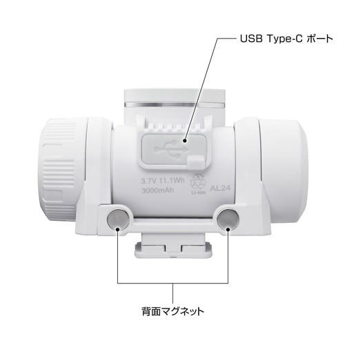 セフヘッド1000lmフラッド内蔵充電池ホワイト