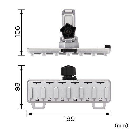 セフホルダー 丸型用 クランプ 金属6連