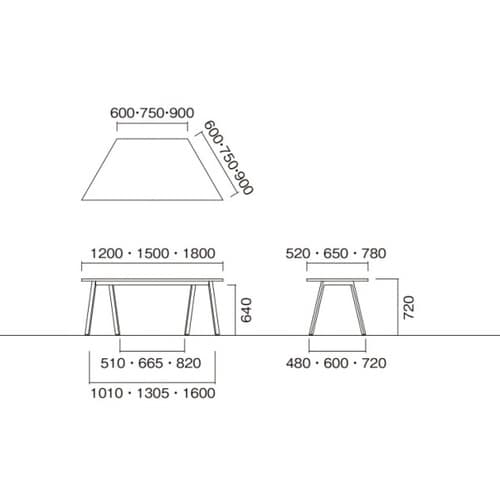 BSYテーブルW1500D650DBWN