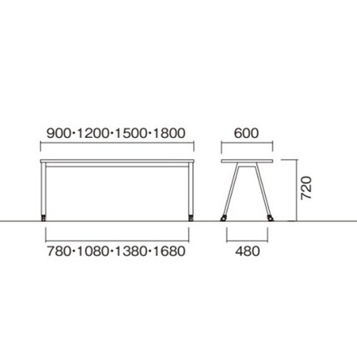 BSYラウンドテーブルW900D600CHLO