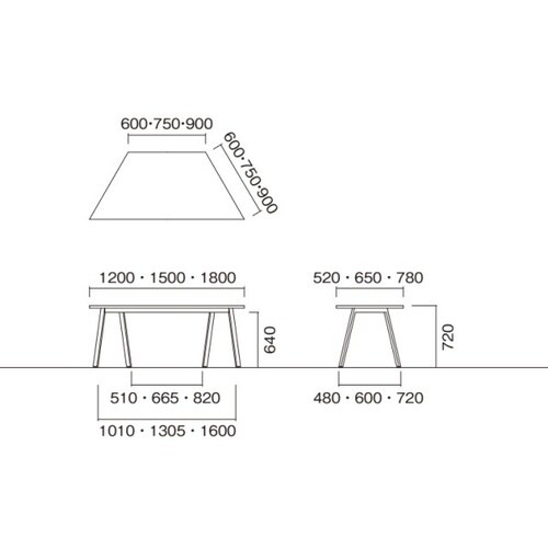 BSYテーブルW1200D520DHLO