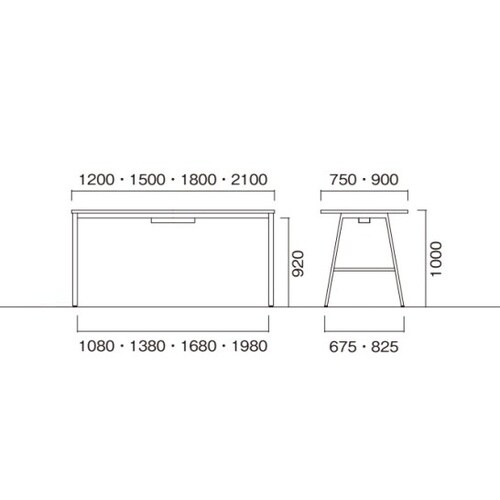BSYハイテーブルW1800D750HHSMG