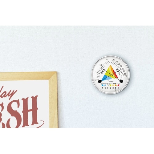 O−329WT アナログ温湿度計ホワイト