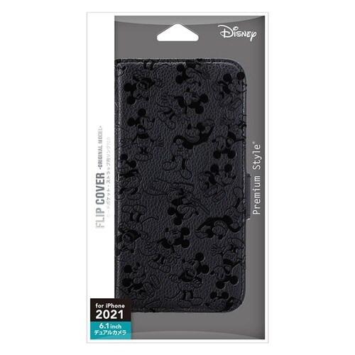 iPhone13用 フリップカバー ミッキーマウス