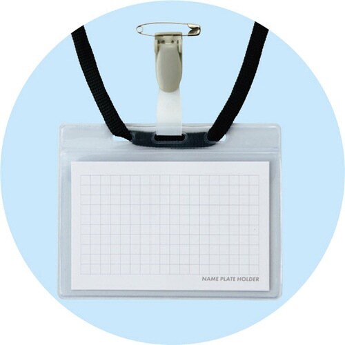 ストラップ付名札黒10個×2