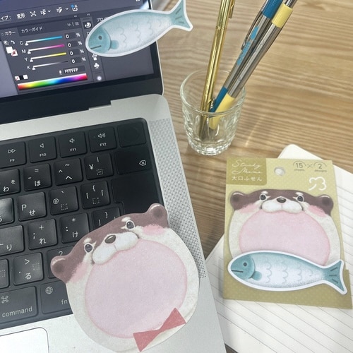 大口付箋(かわうそ)×10