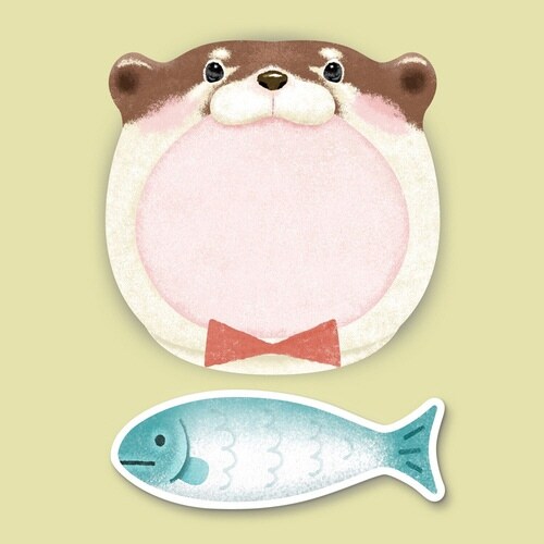 大口付箋(かわうそ)×10