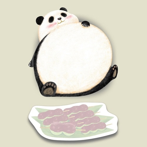 まんぷく付箋 パンダ×10