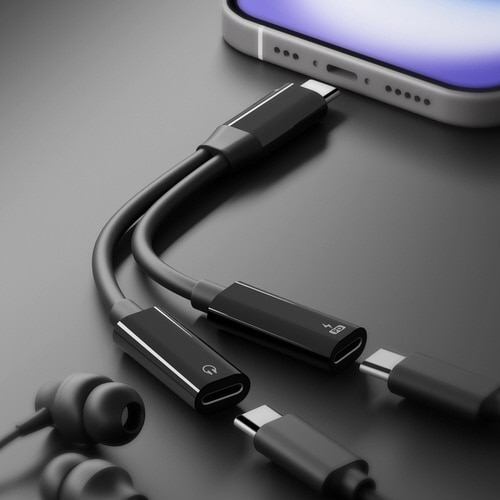 USB−Cイヤホン変換ア×2