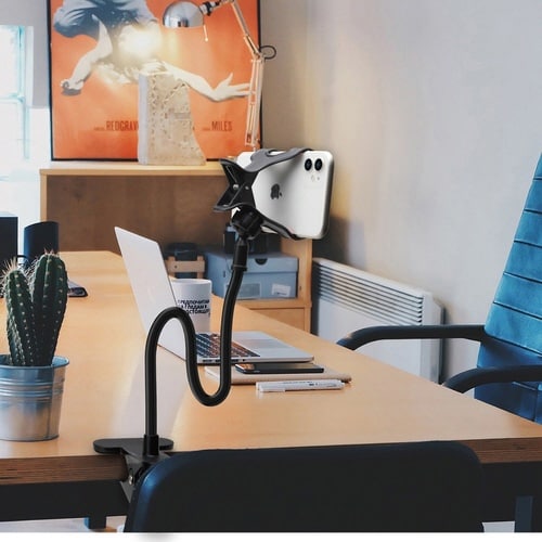 フレキシブルアームクリップ ブラック×2