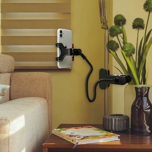 フレキシブルアームクリップ ブラック×2