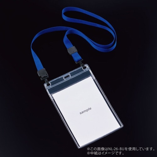 名札ダブルフック式青5枚