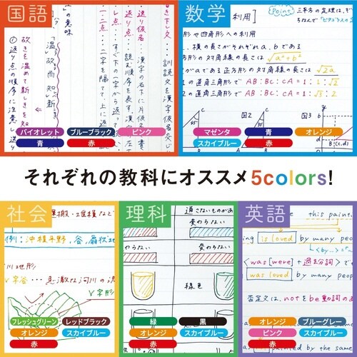 サラサR0.4限定5色×2