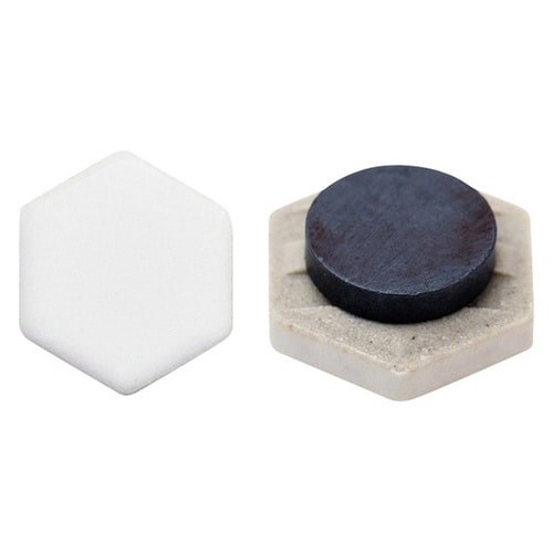 タイルマグネット六角 5個入 ホワイト×10