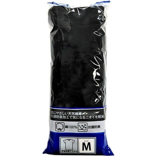 半袖丸首Tシャツ Mサイズ 黒×6