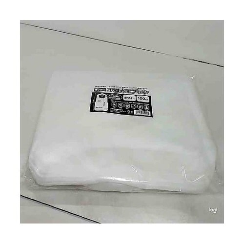 使い捨て不織布エプロン ホワイト 1袋(