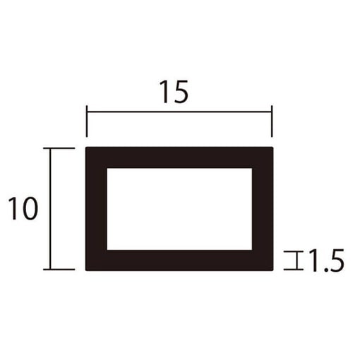 角パイプ1m1.5×10×15銅4本