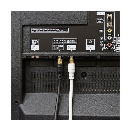 ケーブル 10m 黒 両側F型差込式