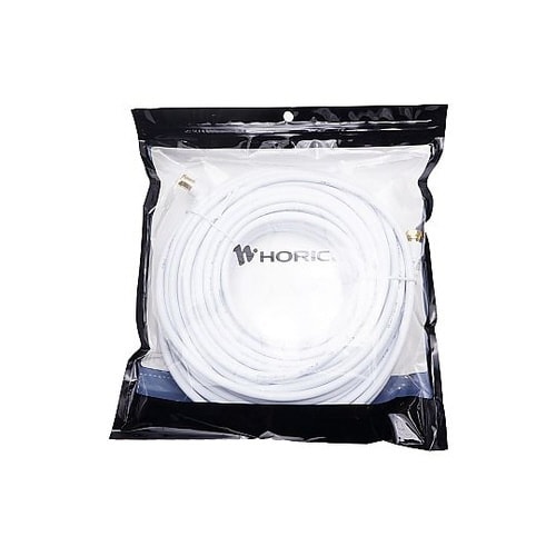 ケーブル 20m 白 F型差込式ネジ式