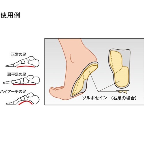 ソルボ疲労対策 アーチウェッジ 茶 L