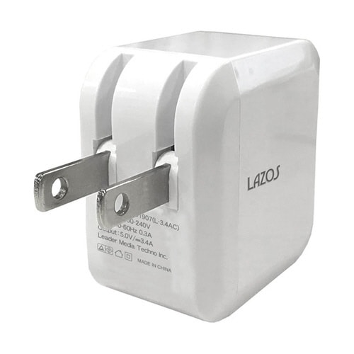 USB−AC充電器(2口、3.4A) L