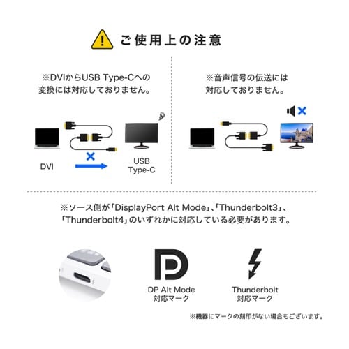 USB Type−C→DVI 変換アダプ