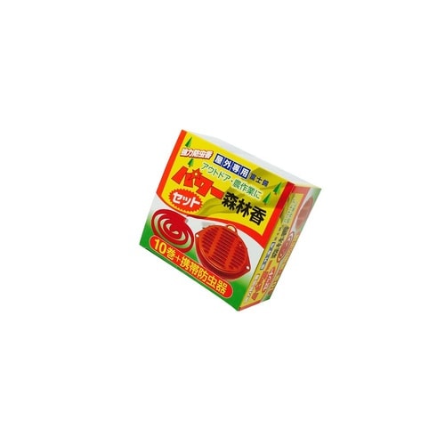 防虫・防獣線香 パワー森林香10巻+携帯