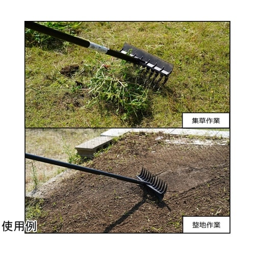 FGプラ爪付板レーキ12本爪 1350柄