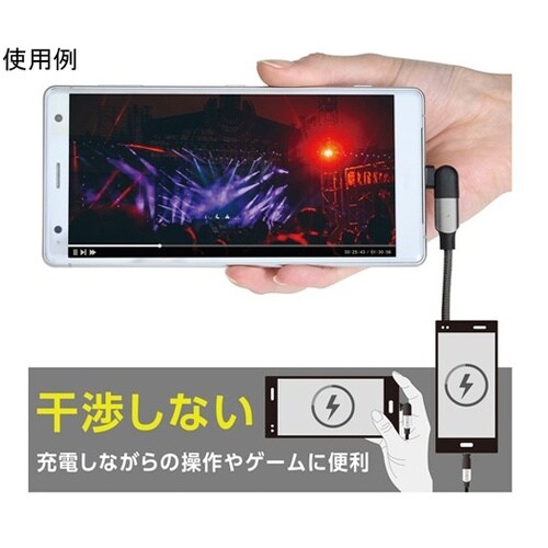 車内用品 端子180度可動USBケーブル